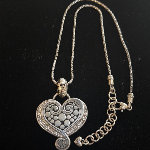 Brighton Reversible Silver Heart Pendant Necklace - Picture 2 of 6